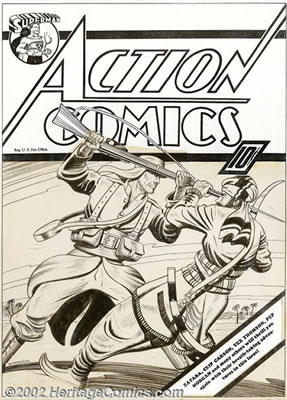 Original Cover Art for Action Comics #16 (DC, 1939).