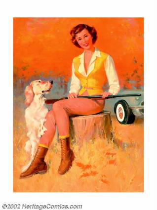 Original Calendar and Advertising Pin-up