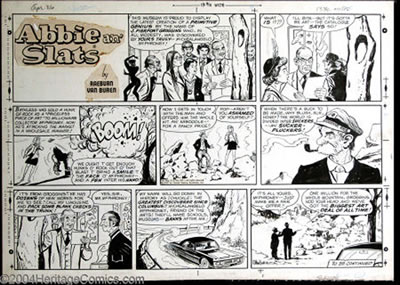 Original Comic Strip Art for Abbie an' Slats Group of 159 Strips (United Features Syndicate, 1946-70)