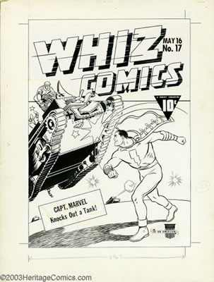 Original Cover Art for Whiz Comics #17 (Fawcett, 1941)