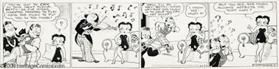 Original Comic Strip Art for Betty Boop Daily dated 10-23-34 (King Features Syndicate, 1934)