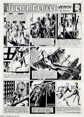 Original Comic Strip Art for Julian Apollo of Zenith Sunday (No Publisher, 1949).