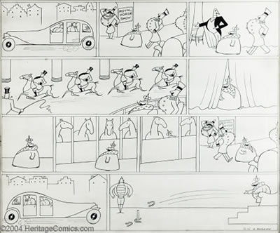 Original Comic Strip Art for The Little King Sunday dated 12-16-34 (King Features Syndicate, 1934)