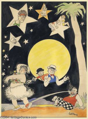 Sample artwork by Frank Willard (1893 - 1958), known for illustrator-cartoonist - View similar artists and auction records