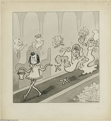 The First Little Lulu Panel Page Original Art, dated 2-23-35 (Saturday Evening Post, 1935).