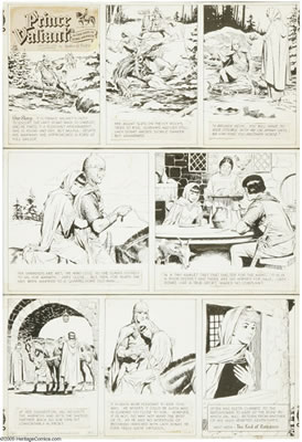 Prince Valiant Sunday Comic Strip Original Art, dated 11-1-70 (King Features Syndicate, 1970). by John Cullen Murphy - Auction record, sale price, and art valuation. Compare with similar artists and explore comparable artworks.