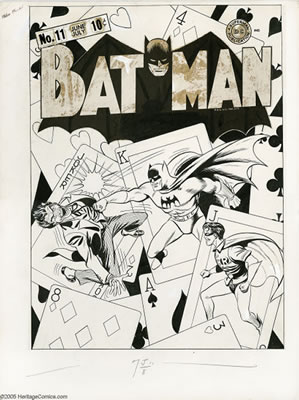 Batman #11 Cover Original Art (DC, 1942).