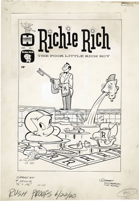 Richie Rich the Poor Little Rich Boy #1 Cover and Complete Stories Original Art (Harvey, 1960). by Warren Kremer - Auction record, sale price, and art valuation. Compare with similar artists and explore comparable artworks.