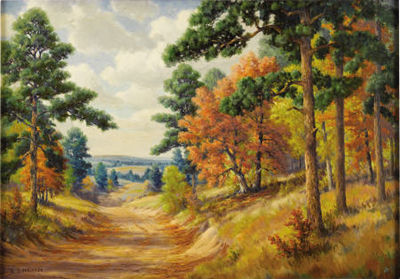 Fall Scene Between Nacogdoches and Henderson, Texas