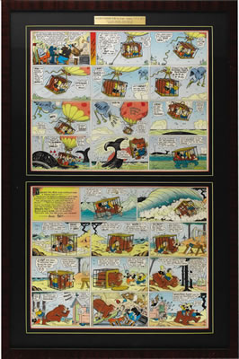 Katzenjammer Kids Sunday Comic Strip Original Art, Group of 2 (King Features, 1934).