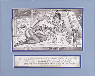 Portrait of Bill Hess Ward: Self-Portrait with Torchy Illustration