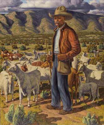 Old Pedro the Goat Herder by Fred Darge - Auction record, sale price, and art valuation. Compare with similar artists and explore comparable artworks.