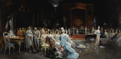 The Audience Before the King Ferdinand of Spain and His Queen (ruled 1814-1833) by Eugenio Lucas Y Villaamil - Auction record, sale price, and art valuation. Compare with similar artists and explore comparable artworks.