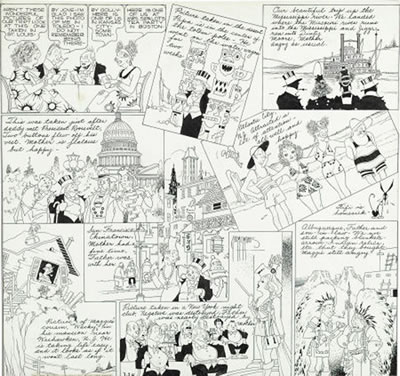 Bringing Up Father Sunday Comic Strip Original Art, dated 3-24-40 (King Features Syndicate, 1940)