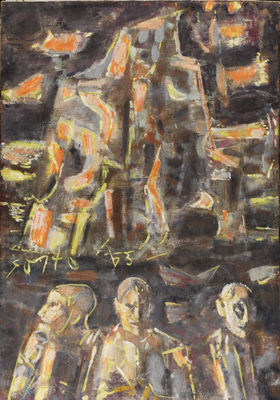 Tres Hombres, 1965 by Pedro Gasto Vilanova - Auction record, sale price, and art valuation. Compare with similar artists and explore comparable artworks.