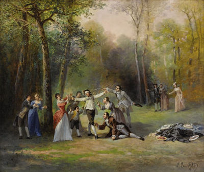 Blind Man's Bluff by Leonard Saurfelt - Auction record, sale price, and art valuation. Compare with similar artists and explore comparable artworks.