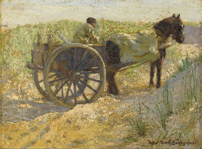 Horse with Carriage by Robert Gauley - Auction record, sale price, and art valuation. Compare with similar artists and explore comparable artworks.