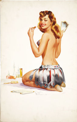 Painless Combat, original pin up illustration