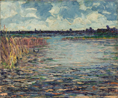 LANDSCAPE WITH WINDMILL ON THE HORIZON