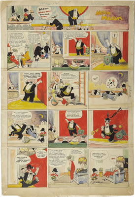 Moon Mullins Hand Colored Sunday Comic Strip Original Art, dated 5-18-24 (Chicago Tribune, 1924).