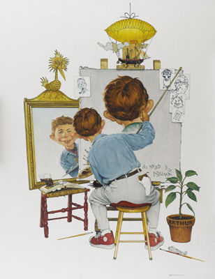 "Mad Art" Book Cover Painting Original Art (Watson Guptill, 2002)