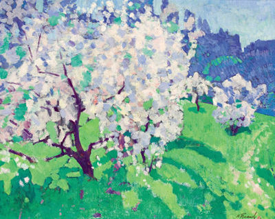 FLOWERING APPLE TREE