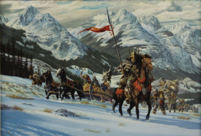 BLOOD STONE LANDS by Larry Elmore - Auction record, sale price, and art valuation. Compare with similar artists and explore comparable artworks.