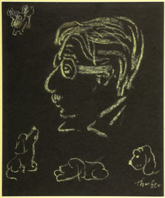 Portrait of James Thurber: Self-portrait