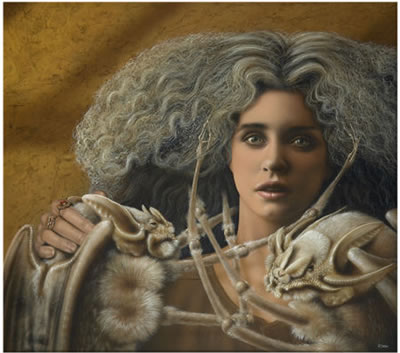 Sample artwork by Jim Burns (Born 1948), known for science fiction illustration - View similar artists and auction records