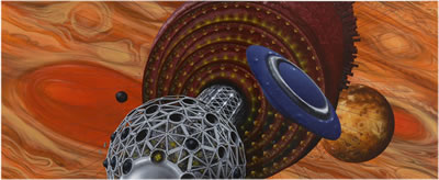 The Neutronium Alchemist, paperback cover, 1996