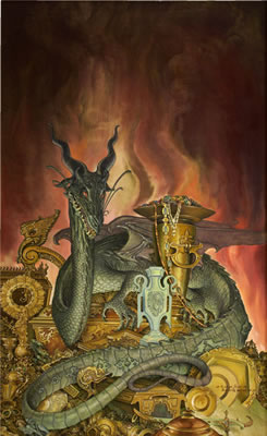 Dragon Hoard, paperback cover, 1985 by Stephen Hickman - Auction record, sale price, and art valuation. Compare with similar artists and explore comparable artworks.