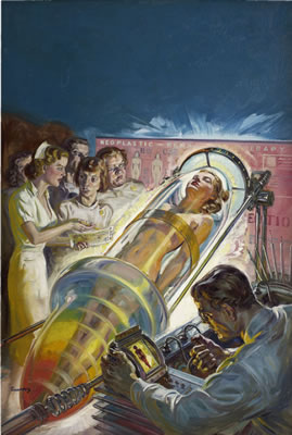 Newscast, Marvel Science Stories cover, April/May 1939 by Norman Blaine Saunders - Auction record, sale price, and art valuation. Compare with similar artists and explore comparable artworks.