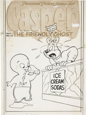 Casper the Friendly Ghost #10 Cover Original Art (Harvey, 1953)