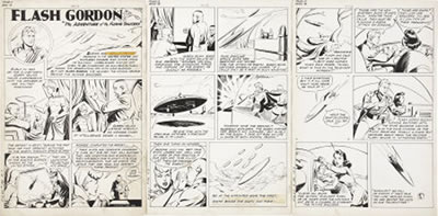 Four Color #190 The Adventure of the Flying Saucers Complete 48-page Flash Gordon Story Original Art (Dell, 1948)