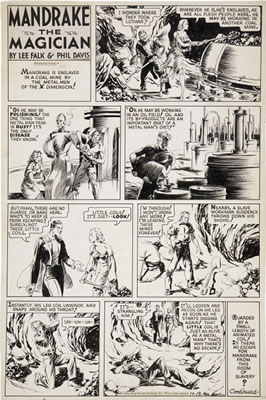 Mandrake the Magician Sunday Comic Strip Original Art dated 10-18-36 (King Features Syndicate, 1936).