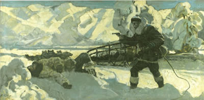 Arctic Shooting, story illustration, 1930