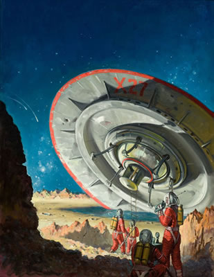 SPACECRAFT X27 HAVING CRASH LANDED, 1953