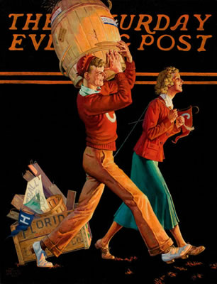 THE COLLEGE SWEETHEARTS, SATURDAY EVENING COVER, NOVEMBER 14, 1936