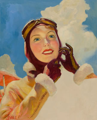 AVIATOR GIRL by William Soare - Auction record, sale price, and art valuation. Compare with similar artists and explore comparable artworks.