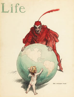 Conquest of Good and Evil, Life cover illustration, July 23, 1908