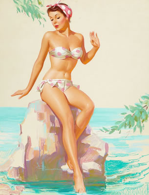 Polka Dot Bikini by KO Knute Munson - Auction record, sale price, and art valuation. Compare with similar artists and explore comparable artworks.