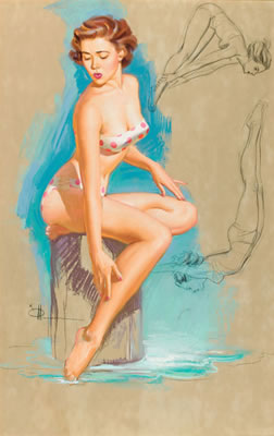 The Diver, Calendar Illustration