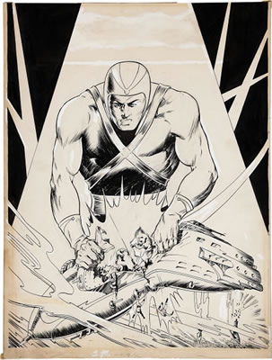 Punch Comics #1 Sky Chief Cover Original Art (Chesler, 1941).... by Charles Solomon Sultan - Auction record, sale price, and art valuation. Compare with similar artists and explore comparable artworks.