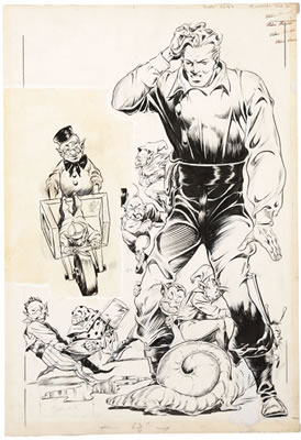 Punch Comics #2 Mr. E Cover Original Art (Chesler, 1942)... by Charles Solomon Sultan - Auction record, sale price, and art valuation. Compare with similar artists and explore comparable artworks.