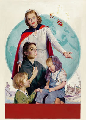 American Red Cross, poster illustration, 1946