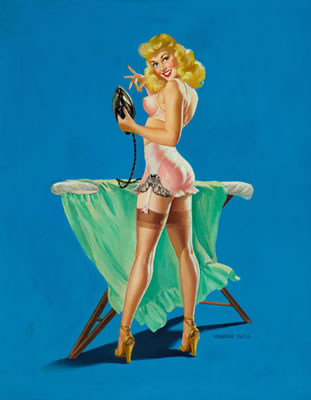 Sample artwork by Vaughan Bass (20th century), known for pin up girl illustration - View similar artists and auction records