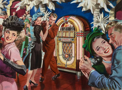 Good Tip for a Good Time, Wurlitzer ad illustration by Albert Dorne - Auction record, sale price, and art valuation. Compare with similar artists and explore comparable artworks.