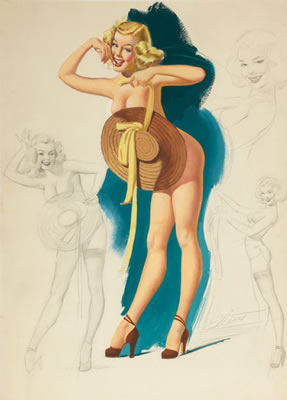 Pin-Up with Sun Hat