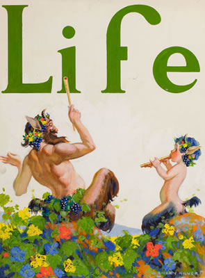 Satyr and Pan, Life Magazine cover by Benjamin Kilvert - Auction record, sale price, and art valuation. Compare with similar artists and explore comparable artworks.
