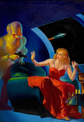 Amazing Stories, pulp cover, August 1942 by Harold McCauley - Auction record, sale price, and art valuation. Compare with similar artists and explore comparable artworks.